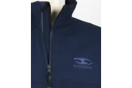 Zip detail, Navy Softshell Jacket - Women