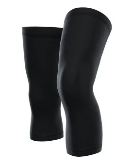 Solid Black Thermo-fit Knee Warmers | Cycling Clothing