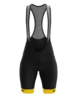 Black Cycle Bib Shorts, X-Opaque Cuff, Supporting RUOK