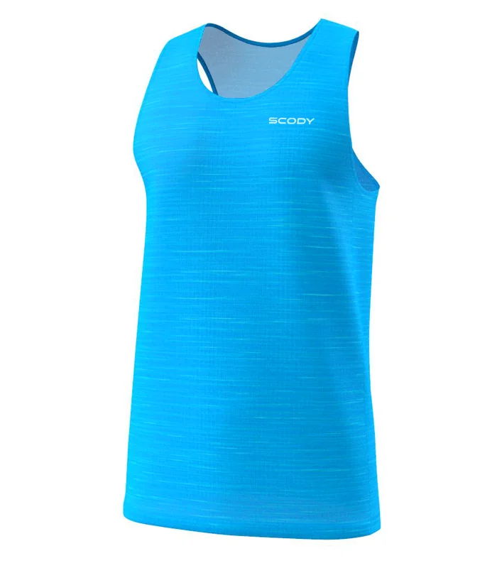 Cyan Splice Run Singlet, UPF50+ - Men