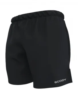 Black mid length run shorts with side pockets | Running Gear | Scody