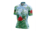 Australian Artist Cycle Jersey featuring a Waratah on an Australian Landscape | Cycling Gear
