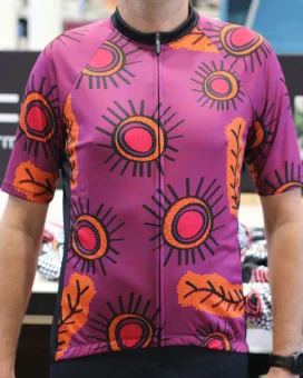 Gumbi Gumbi mens Australian Made cycling jersey front view Danielle Leedie Gray | Cycling Gear