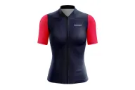 Lightweight A.I.R Optimise Cycle Jersey - Navy and Pink | Cycling Clothing