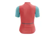 Lightweight Women’s Cycling Jersey – Coral & Light Blue