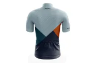 Cycle Jersey with grey, orange, green and navy panels. | Cycling Gear |cycle Jersey
