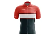 Cycle Jersey with Oarnge upper body and Dark Green lower body, with band of white across chest | Cycling Gear |cycle Jersey