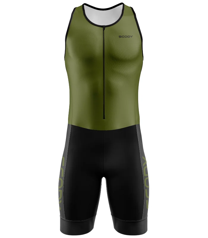 Perform Triathlon Suit, Front Zip - Staple Moss