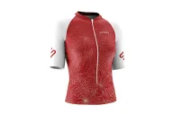 Women's Melon with White Sleeves Triathlon Top w UPF50+ for sale at Scody Australia. Flexible payment options| Triathlon Suits