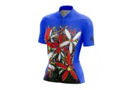 Cycle Jersey with design based on original art work Tangled Flowers by David Hart | Cycling Gear