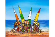 Original art work Beach Party by David Hart | Cycling Gear