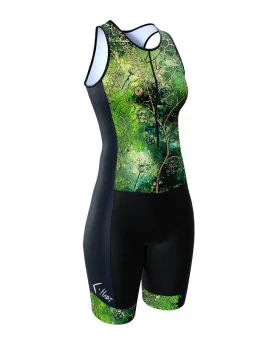 Perform Triathlon Suit, Front Zip - Floral Cluster