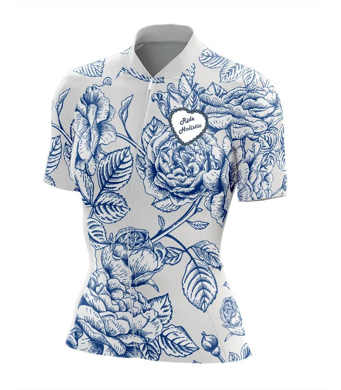 Holistic Blue Rose Optimise Cycle Jersey - Women