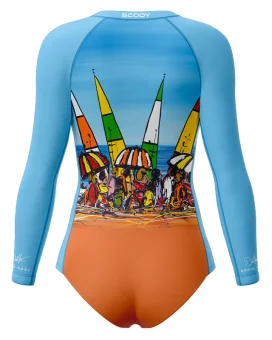 David Hart Beach Party Sleeved Swimsuit, UPF50+ | Beach Wear