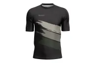 Black/Grey Shredded Mountain Bike Shirt with zip pocket - Men | Mountain Biking | Commuter