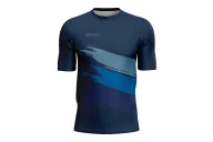 Navy/ Blue Shredded Mountain Bike Shirt with zip pocket - Men | Mountain Biking | Commuter