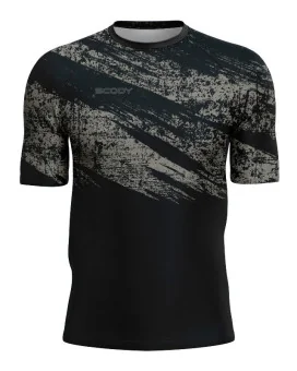 Black/Grey Gravelled Mountain Bike Shirt, UPF50+ - Men | Mountain Biking