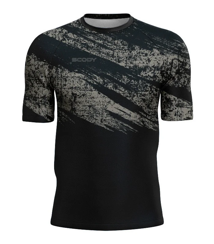 Gravelled Mountain Bike Shirt, Zip Pocket - Men