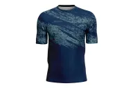 Navy/Blue Gravelled Mountain Bike Shirt with zip pocket - Men | Mountain Biking | Commuter