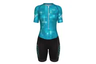 Women's Square Up Blue Lagoon Sleeved Aero triathlon suit for sale at Scody Australia. Flexible payment options available