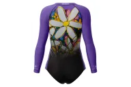 David Hart Flowers Sleeved Swimsuit, UPF50+ | Beach Wear
