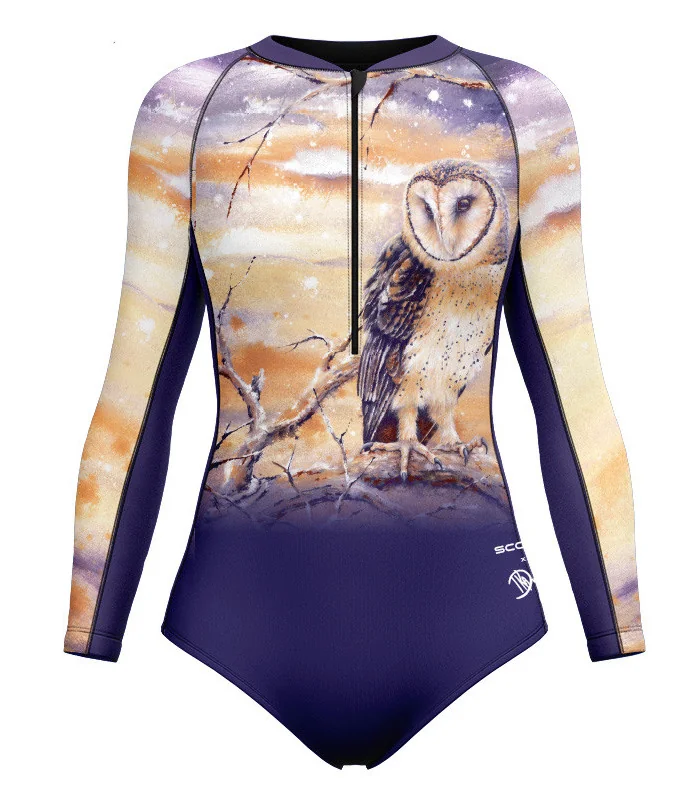 Sleeved Swimsuit, UPF50+ - Monty Owl