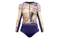 Kristy Ann Duffy Monty Owl Sleeved Swimsuit, UPF50+ | Beach Wear
