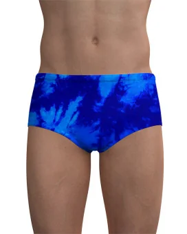 Tie Dye Blue Swim Trunks, Men | Chlorine Resistant swimwear | Made in Australia