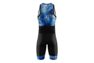 Men's Floral Cluster Blue sleeveless triathlon suit for sale at Scody Australia. Flexible payment options| Triathlon Suits