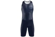 Navy triathlon suit with subtle print detail | triathlon gear | Made in Aus