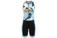 Women's sleeveless triathlon suit featuring Kristy-Ann Duffy's artwork | Flexible payment options| Triathlon Suits