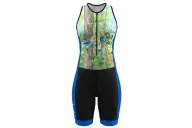 Women's sleeveless triathlon suit featuring Kristy-Ann Duffy's artwork | Flexible payment options| Triathlon Suits