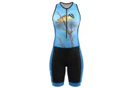Women's sleeveless triathlon suit featuring Kristy-Ann Duffy's artwork | Flexible payment options| Triathlon Suits