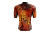 Optimise Floral Cluster Cycle Jersey - Orange | Cycling Jersey | Made in Australia
