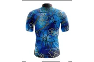 Performance Cycle Jersey, Floral Cluster by Chloe Hart - Blue | Made in Australia