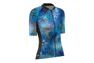 Optimise Cycle Jersey, Floral Cluster - Blue | Made in Australia