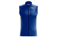 Lightweight Windproof Cycle Gilet - Cobalt Lime Stripe | Cycling Clothing | Made in Australia