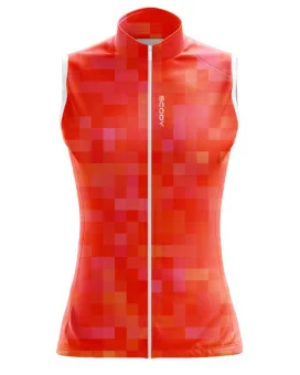 Women's Performance Cycling Wind Vest - Square Up Spritz | Cycle Clothing | Made in Aus