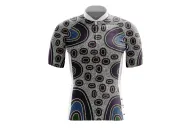 Family Mens Cycling Jersey Australian Made Danielle Leedie Gray front| Cycling Gear
