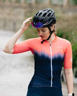 Highlights Fluoro Coral Aero Optimised Cycle Jersey | Cycling Clothing