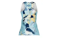 Sunrise Serenade Run Singlet featuring art by Australian Artist Kristy-Ann Duffy. | Made in Australia | 97% recycled Fabric