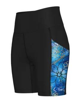Floral Cluster 6" Medium Rise Tights by Australian artist, Chloe Hart | Made in Australia
