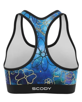 Floral Cluster Women's Crop Top, Racer Back | Made in Australia