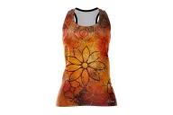 Floral Cluster Run Singlet featuring art by Australian Artist Chloe Hart| Made in Australia | 97% recycled Fabric