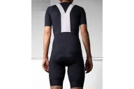 Cargo Cycle Bib Shorts, Pure Black with mesh pockets and fabric cuffs | Made in Australia