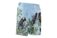 Kristy-Ann Duffy Black Cockatoo Board Shorts - Unisex | Beach Wear
