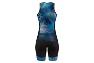 SCODY Women’s Floral Triathlon Suit – Sleeveless, Zip Front
