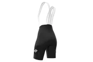 Cargo Cycle Bib Shorts, Pure Black with mesh pockets and fabric cuffs | Made in Australia
