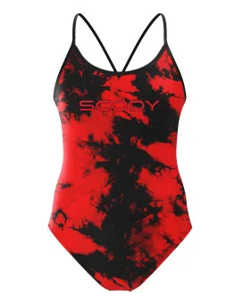 Swimsuit, Chlorine Resistant - Tie Dye Red, Women
