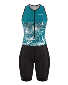 Oasis Teal Triathlon Suit, Sleeveless - Women | Made in Australia | Triathlon Gear